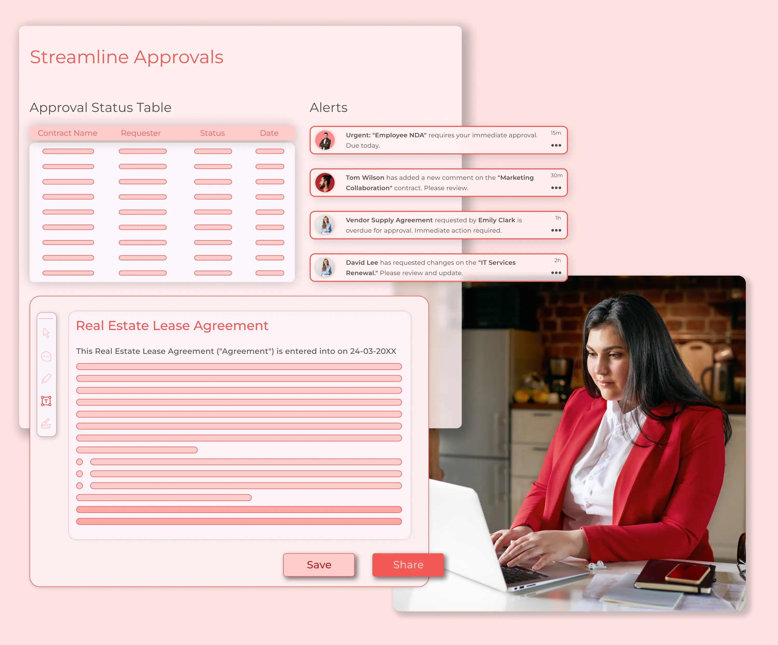 Seamless contract approvals